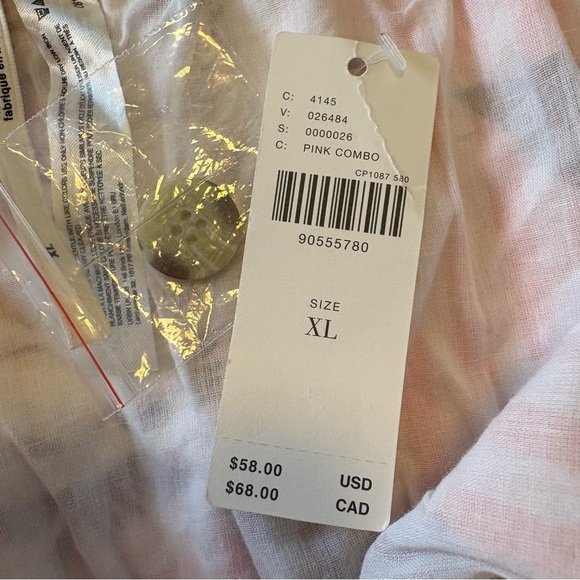 Anthropologie XL Pink Blue Red Floral Print Crop Tank Top Vacation Resort - Picture 4 of 13